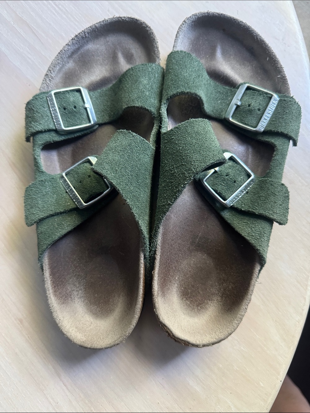 Suede Birkenstock Sandals green size 39